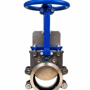 Knife edge valve close-up showing sharp-edged gate for effective media cutting | Gloscope Trading