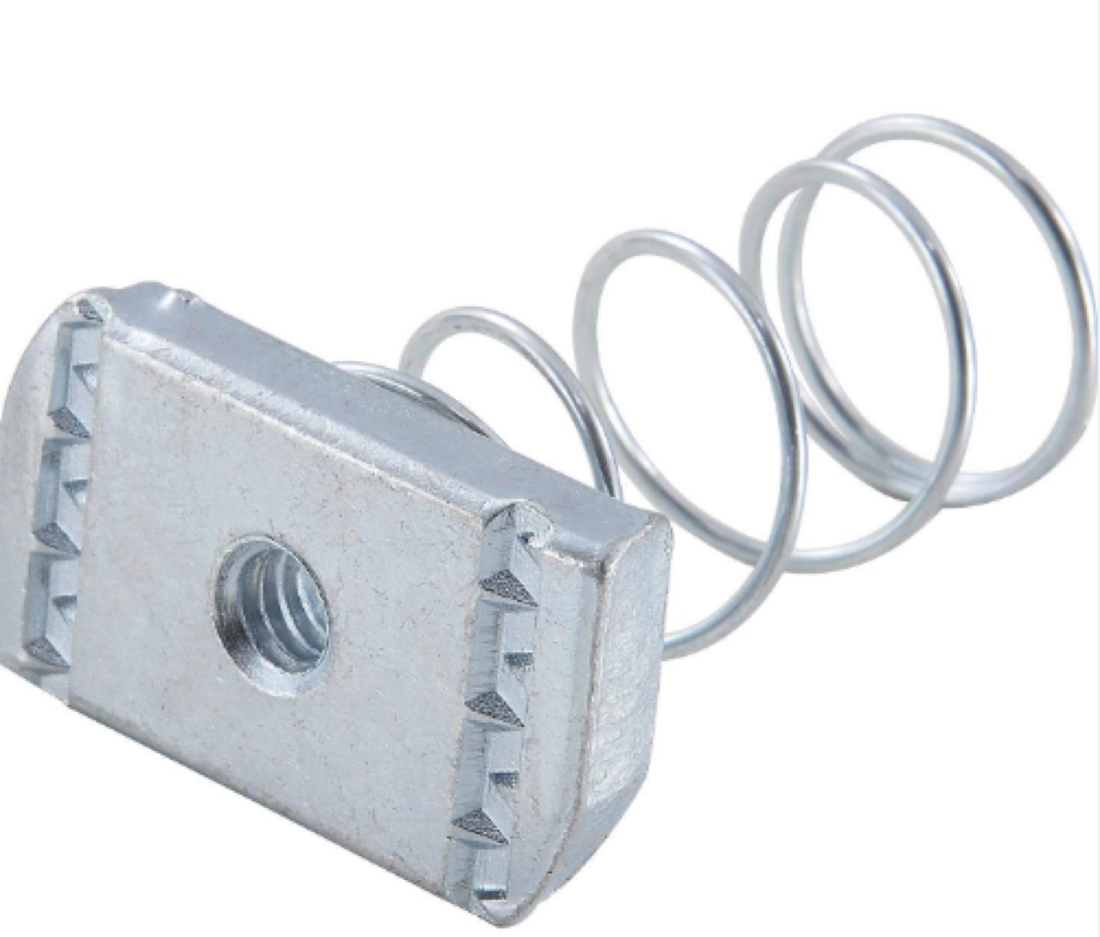 Spring nut close-up showing integrated spring for quick positioning | Gloscope Trading