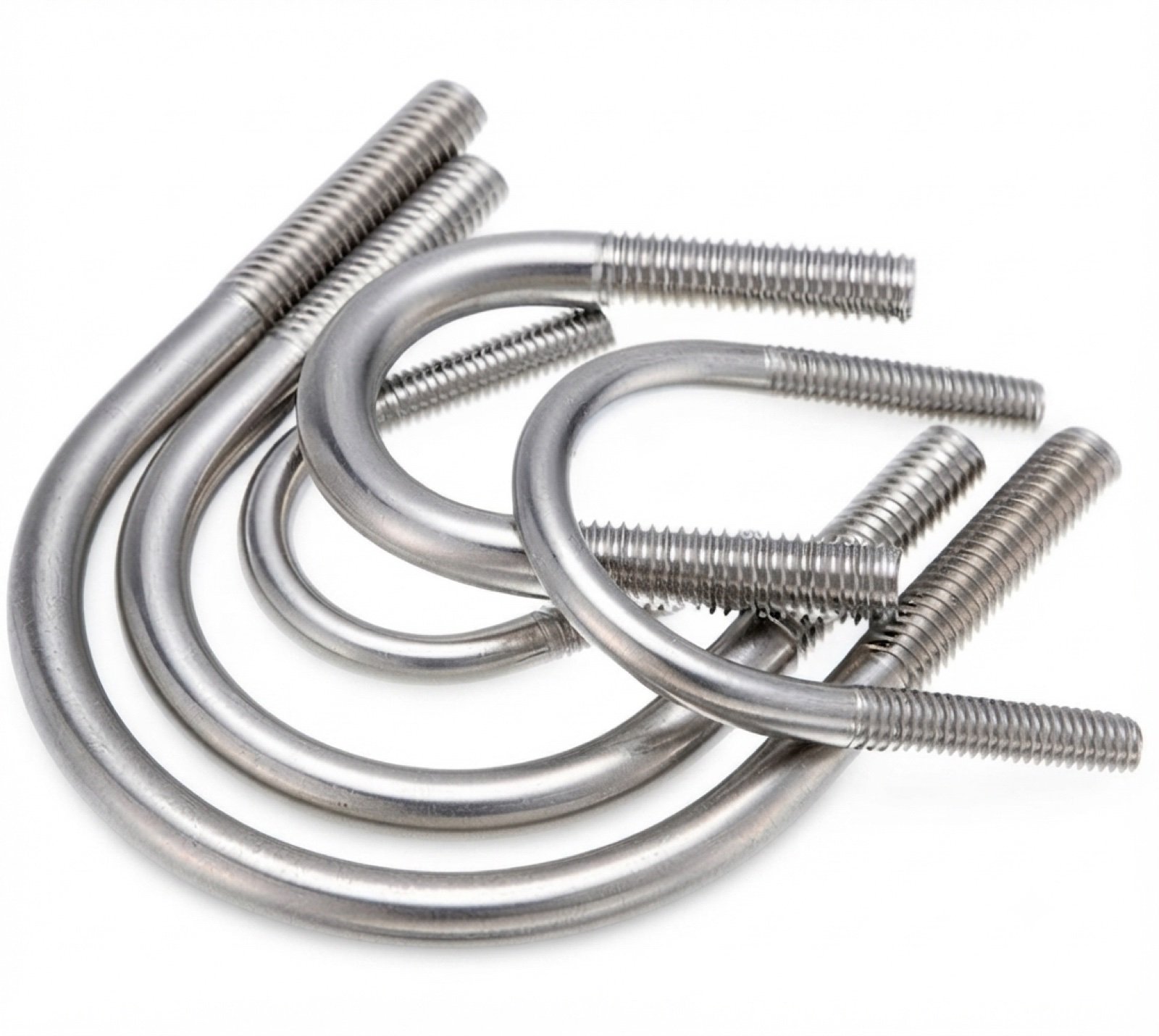 SS U-bolt close-up showing u-shaped design for secure clamping | Gloscope Trading